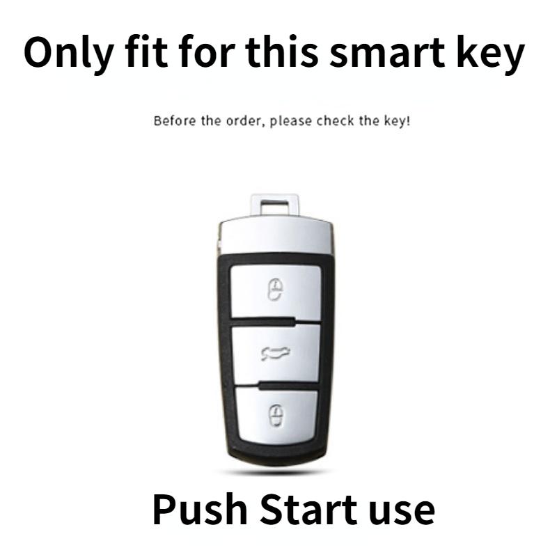 Кожаный чехол для ключей с 3 кнопками для Volkswagen VW CC Passat B6 B7, защитный брелок с дистанционным управлением с цепочками для ключей