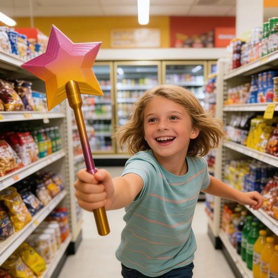 Card Holder Star Wand 3D Printed Tap-to-Pay Wand Contactless Credit Card Holder Fun Magical Payment Wand Gift for Kids Teens