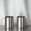 Кружка из нержавеющей стали 304, двухслойная термоизолированная кофейная чашка, настольная чашка для воды с защитой от ожогов, кружка с широким горлом большой вместимости 450 мл