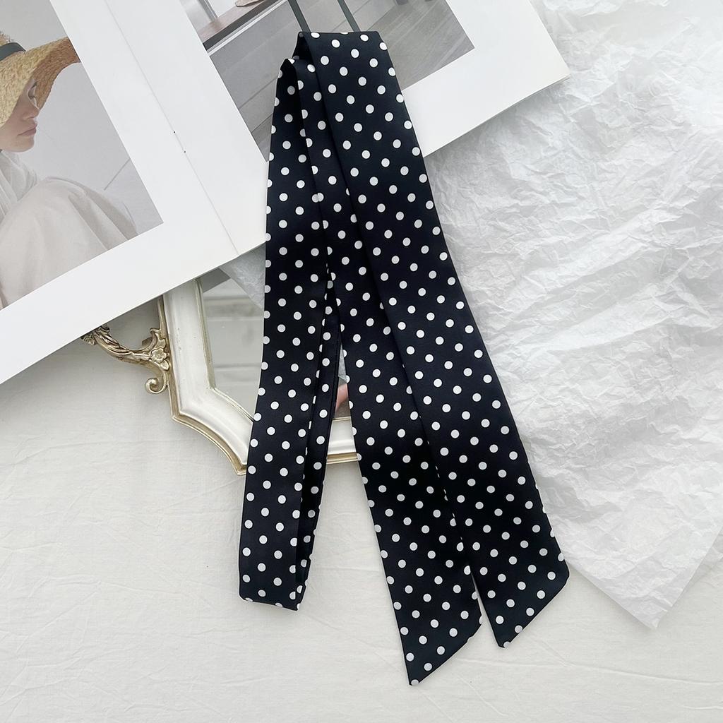 Американский ретро платок в горошек из шелка Spice Girl Женский весенне-осенний тонкий универсальный нишевый дизайн Платок-шарф в стиле миллениум