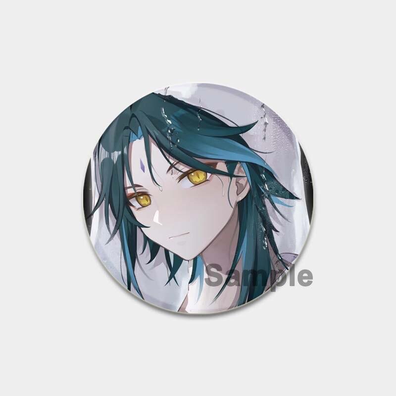 58 мм Genshin Impact, мягкая кнопка на лацкане, креативный забавный значок на воротнике, мультяшная фигурка, броши, одежда, ювелирные аксессуары, милые подарки