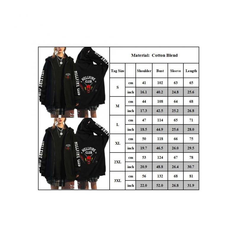 Очень странные дела Женская толстовка с капюшоном на молнии Куртка с длинным рукавом Зимнее пальто