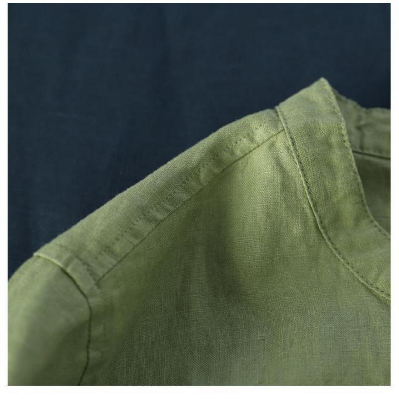 Платье женское однотонное повседневное платье-рубашка из конопли, свободное, утягивающее, большого размера, с рукавами, длинная юбка