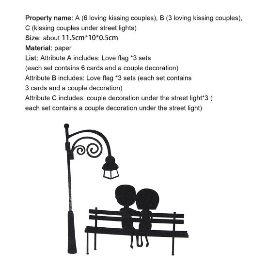 3 шт. Набор топперов для торта Сделай сам Декоративный Сердце Любви Милые Влюбленные Вставка для кекса Карточка для Дня святого Валентина