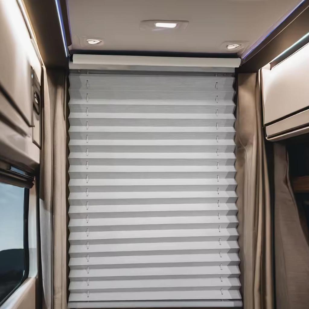 RV Replacement Blinds Pleated Touch Fastener Sun  Non Woven Fabric RV Blinds Shade for Travel Trailer Motorhome