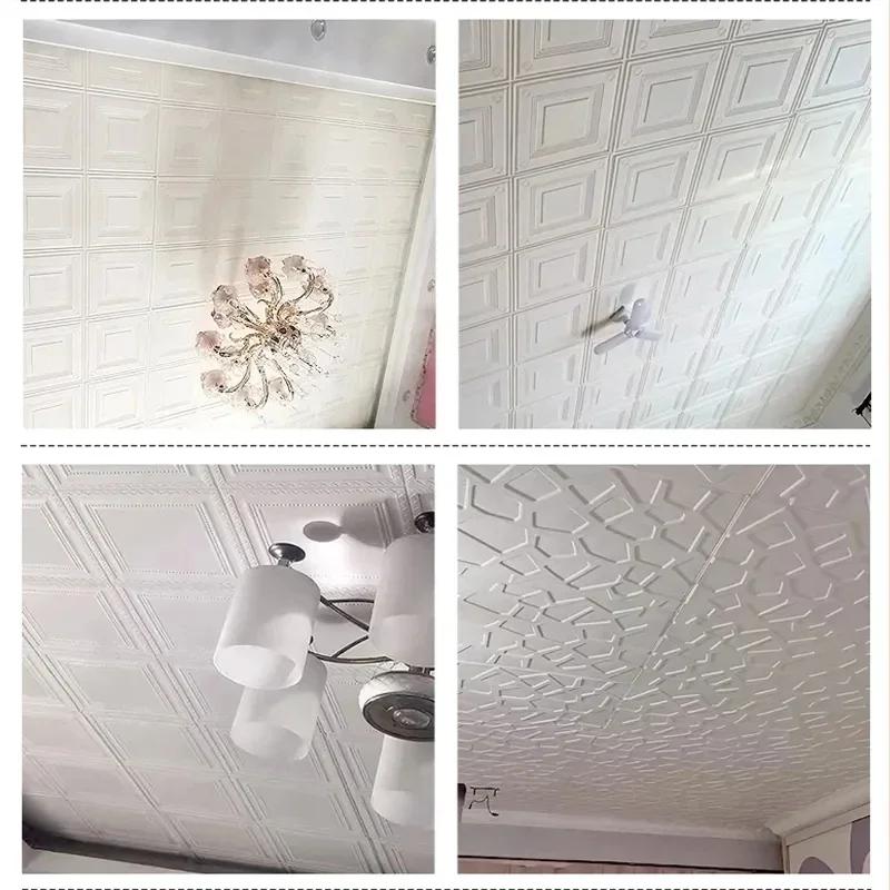 Европейский стиль Простые 3D Наклейки на стену Потолок ТВ Фон Декор Обои Аксессуары для ремонта дома Водонепроницаемый Декор