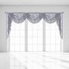 Black Beaded Lace Waterfall Valance Lightweight Breathable Easy Installation Luxurious Small Window Semi Sheer Swag Waterfall Valance