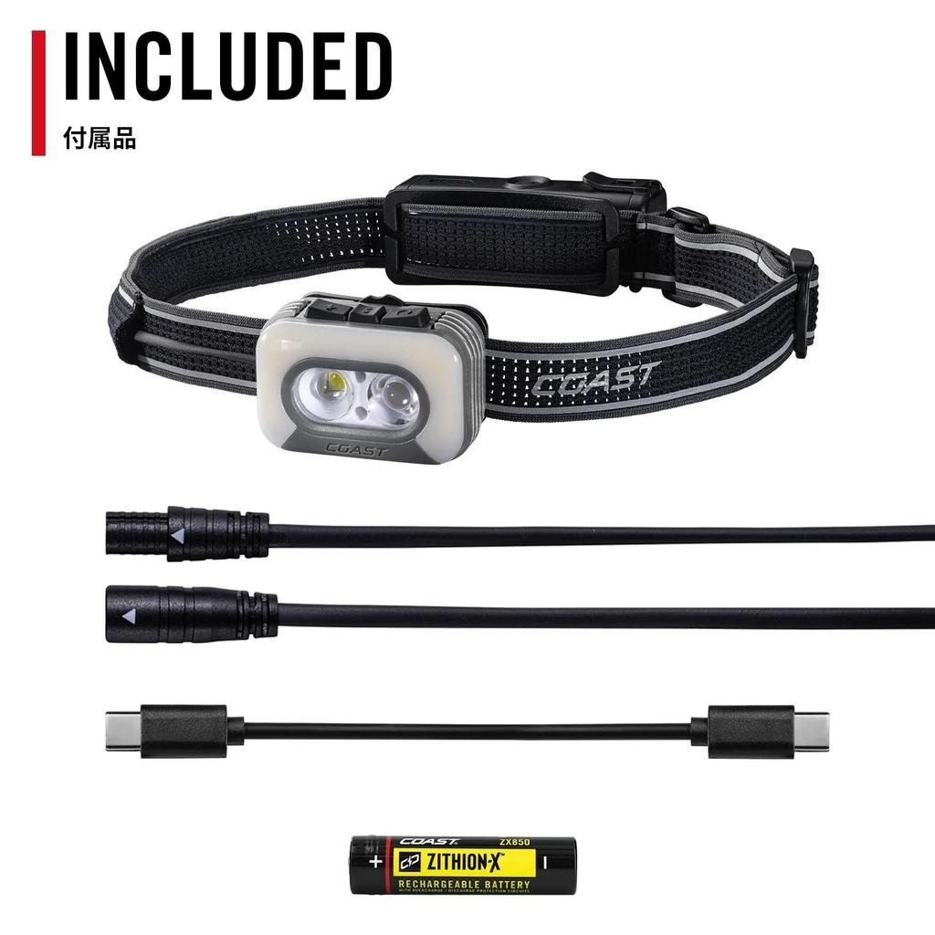 COAST RL35R LED Макс. 1100 до 170 м Водонепроницаемый и специальный перезаряжаемый Голосовой Идеально подходит для объекта Открытая местность и Работа на высоте Налобный фонарь,