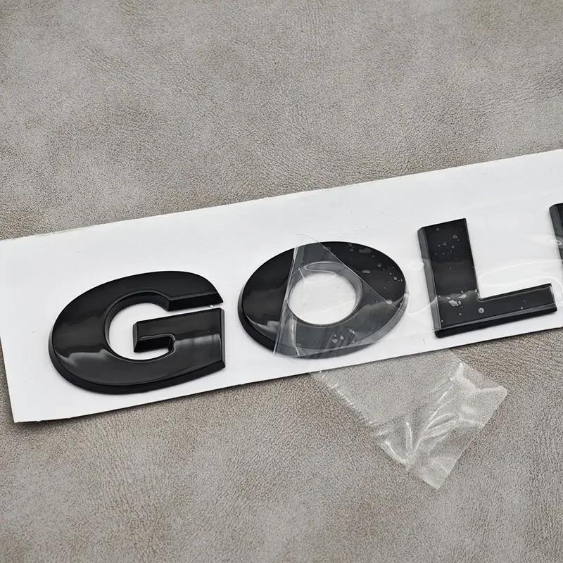 BGA1 Golf 3 4 MK3 MK4 2026 Hot For VW VOLKSWAGEN VW 3D ABS Chrome Black Logo GOLF Emblem Letters Sticker Car Rear Trunk Badge For Vol