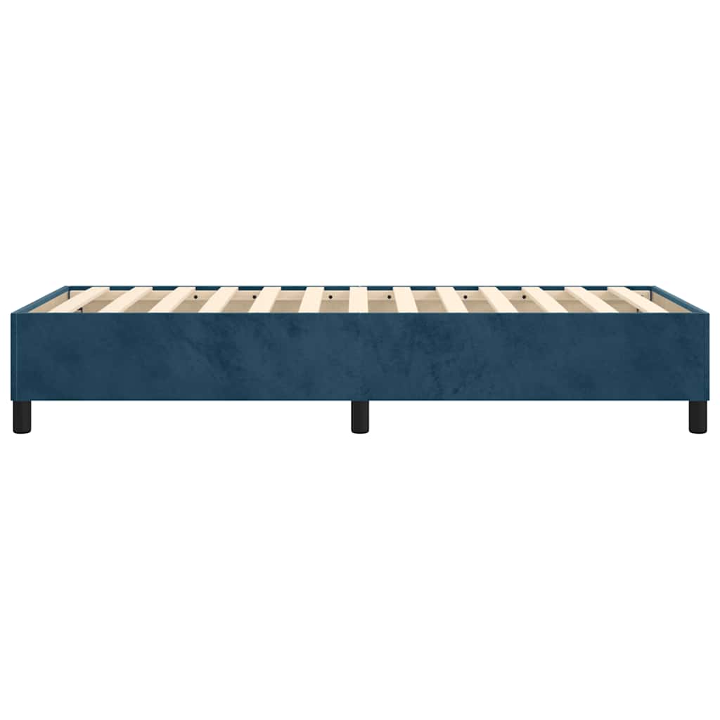 Box Spring Bed Frame Dark Blue 90x200 cm Velvet