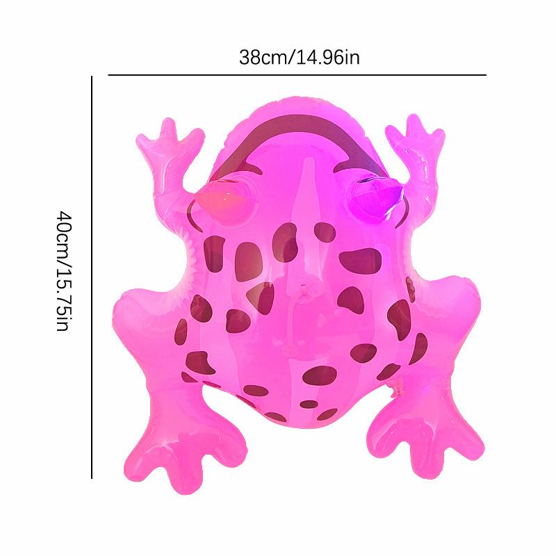 Светящийся надувной зеленый прыгающий шарик-лягушка-жаба в виде джунглей, игрушка в виде животного, детский подарок