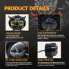Led Lens Spotlight Dual Color White Yellow Light Owl Auxiliary Fog Lamp Double Lenses Spotlights For Motorcycle Atv Buggy Car