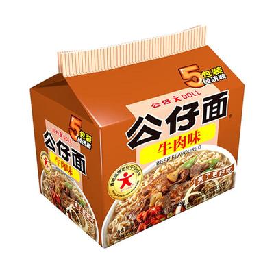 Кукольная лапша быстрого приготовления, вкус тушеной говядины, 5 упаковок