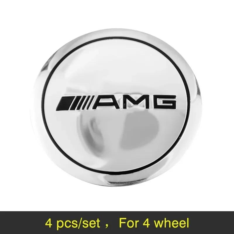 hrmfq5 Car Sticker New For Mercedes Benz 56MM 4Pcs Car Wheel Hub Center Metal Decals Sticker Accessories For Mercedes Benz AMG E S C A