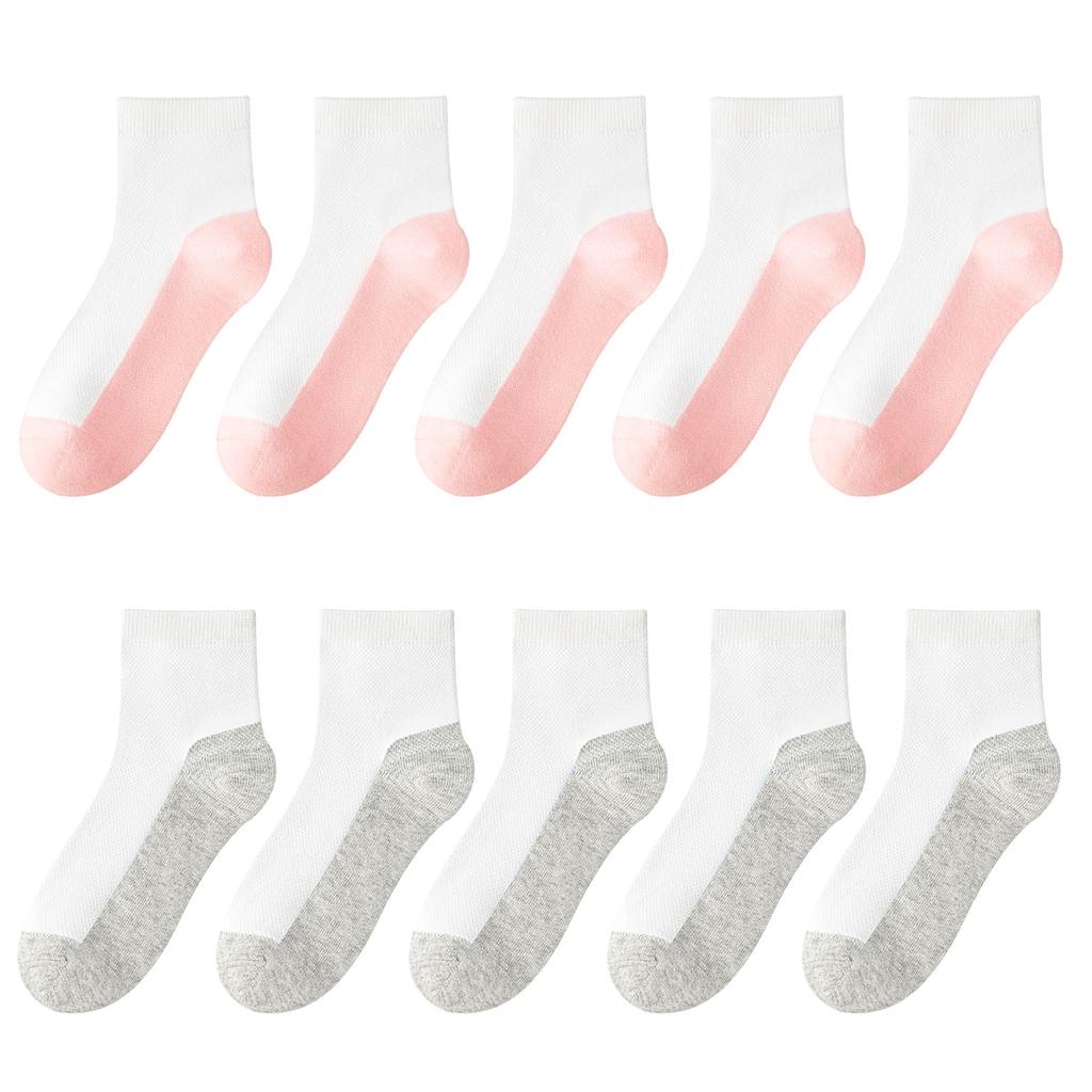 Children's Pure Cotton Mesh Boneless Summer Thin Ankle Socks – -Block Design, Stain-Resistant, OEKO-TEX Certified Safe