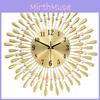 Modern Iron Art Wall Clock With Silent Sweep Movement For Living Room Decor