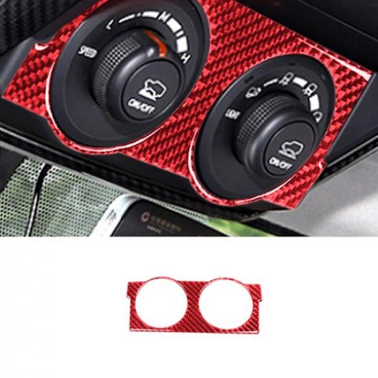 Red Carbon Fiber 4WD Four Wheel Switch Panle Cover For Toyota 4Runner 10-20 SU