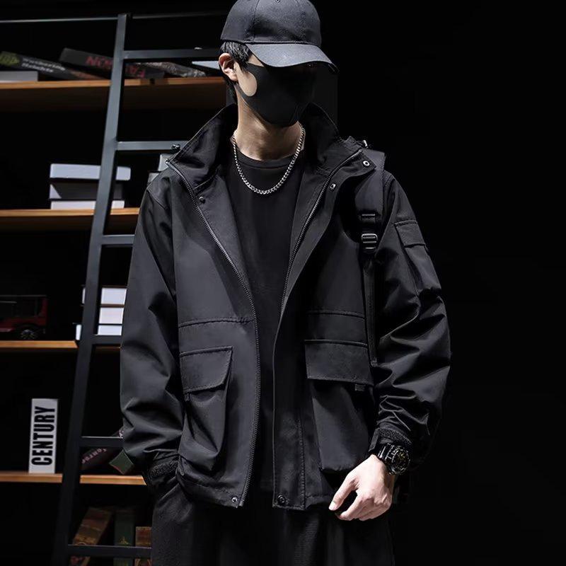 Мужская водонепроницаемая ветрозащитная куртка для альпинизма с капюшоном - осень, однослойная, функциональная, повседневная одежда для активного отдыха