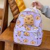 Doll Decoration Capybara Backpack Thickened Large Capacity School Bag  Friends