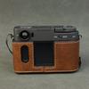 For Fujifilm X Half Camera Case Buffalo Texture Leather Protective Cover with Battery Opening