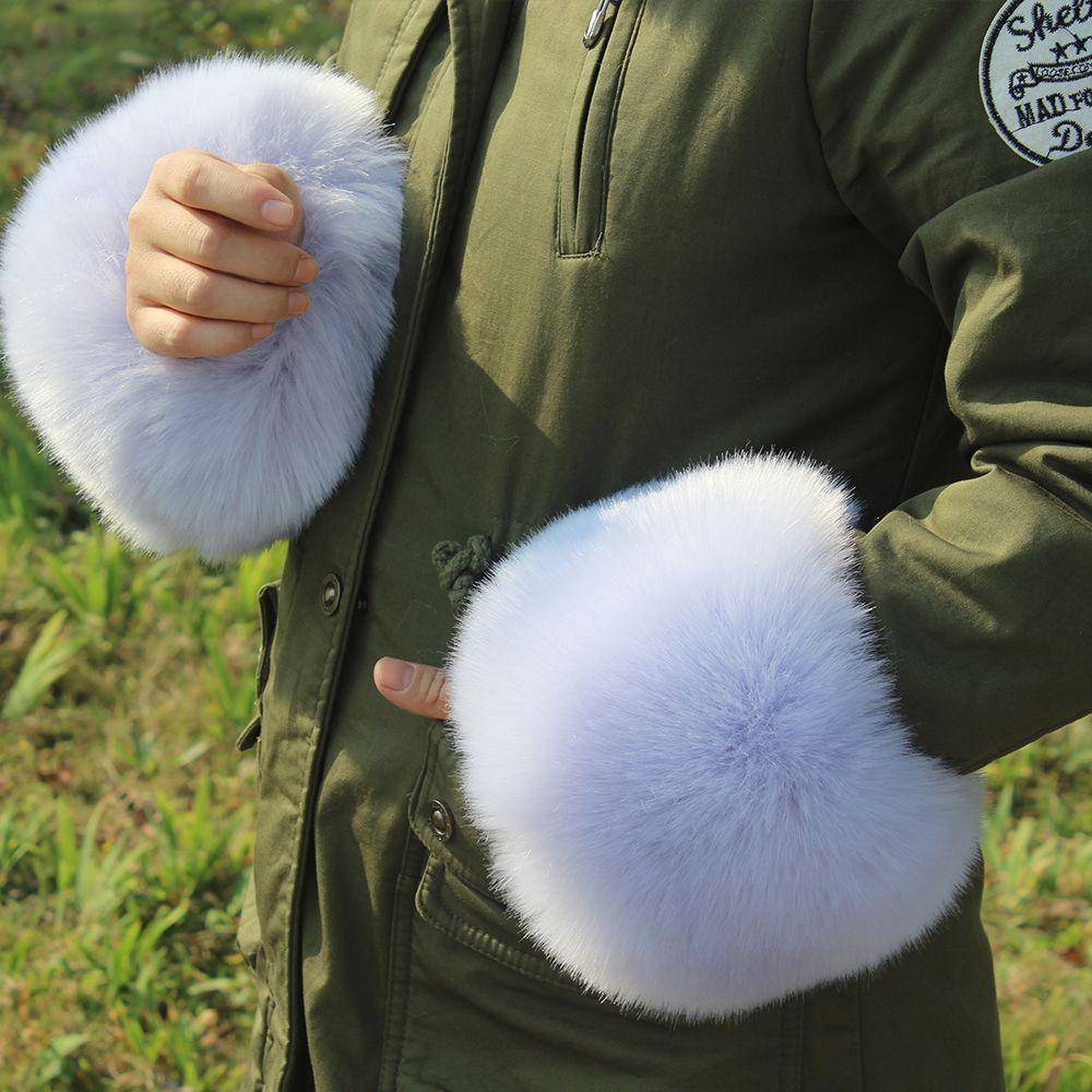 Аксессуары для одежды Теплый напульсник Эластичный ветрозащитный нарукавник на запястье Искусственный мех Дамский плюшевый манжет