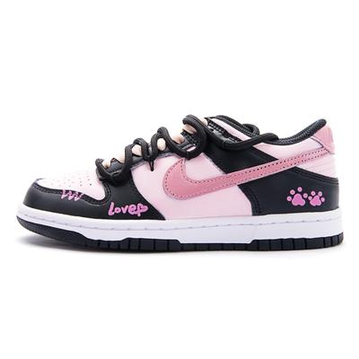 Кроссовки Dunk износостойкие дышащие износостойкие дышащие низкие скейтбордические унисекс черные розовые DD1391-100(Команда1461-)