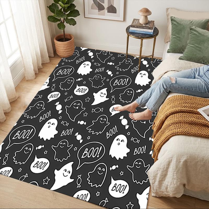 Halloween Ghosts Living Room Nonslip Area Rug Soft Carpet For Bedroom Game Playroom Sofa Office Home Decor Doormat Christmas Gift C9302447