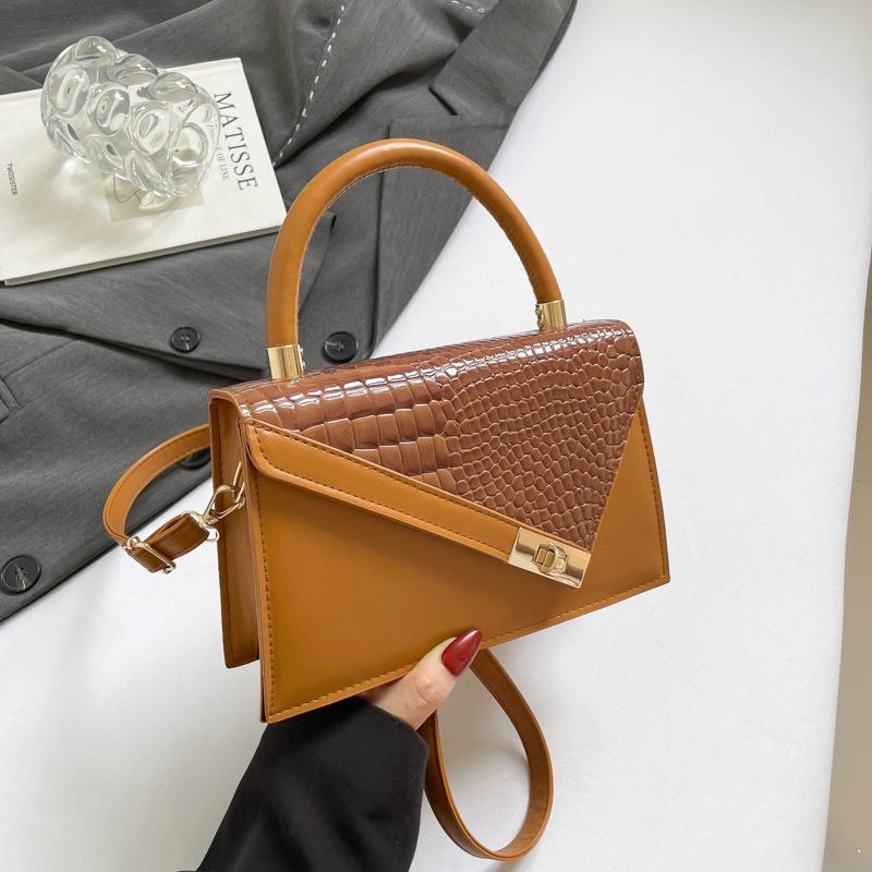 Корейская версия модного сочетания цветов текстур, новый каменный узор, повседневная простая сумка кроссбоди в иностранном стиле для работы, портативная маленькая квадратная сумка для женщины