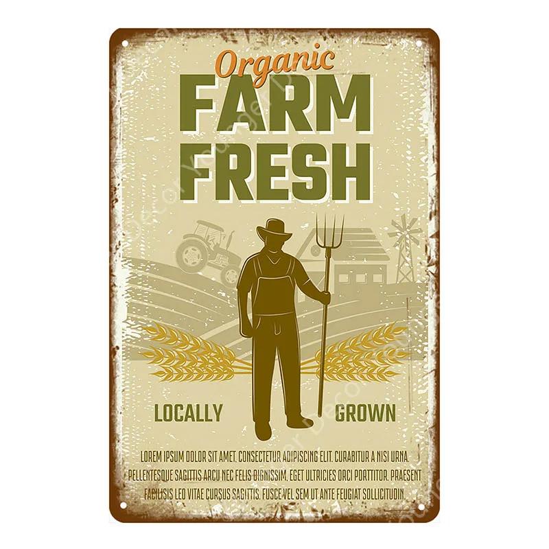 Family Butchers Tin Signs Beef Cuts Duck Eggs Wool Vintage Metal Plaque Farmhouse Farm Shop Wall Decor Cow Pig Poster YI-120