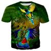 Fashion Fun Birds Parrot Graphic T Shirts Men Summer Casual Personality Animal Pattern Printed Short Sleeve Streetwear Tees Tops
