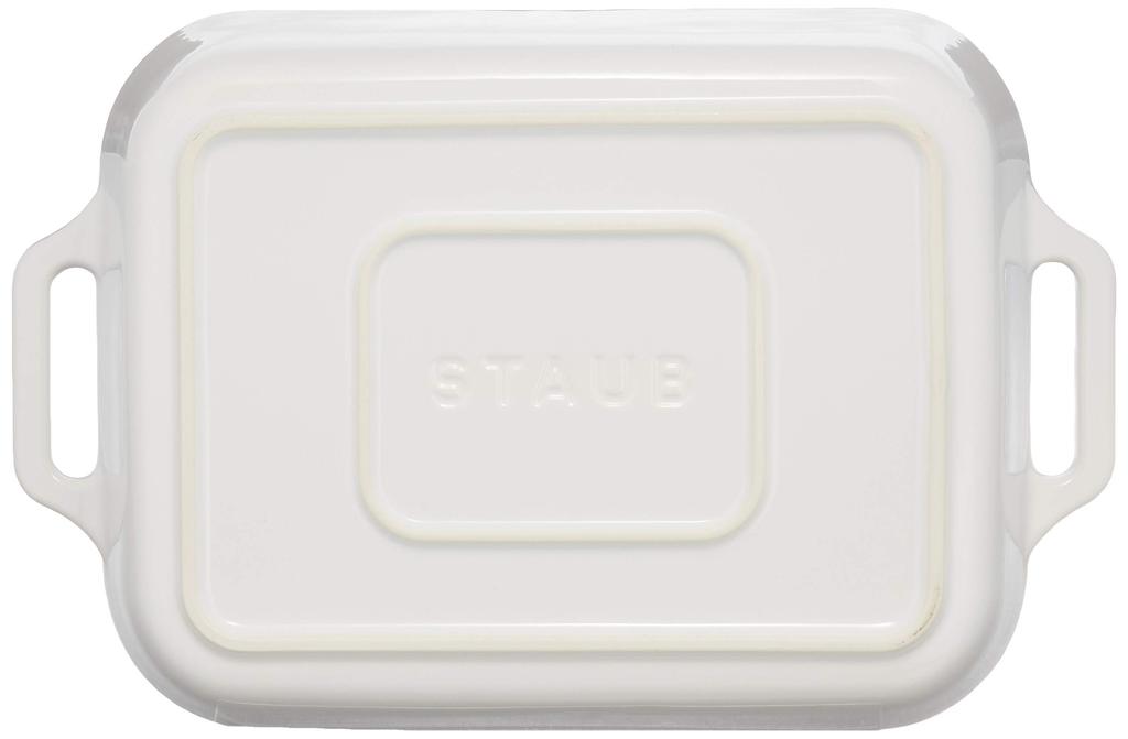 Staub Ceramic Rectangular Dish 27cm White Dish Heat-Resistant 40508-593