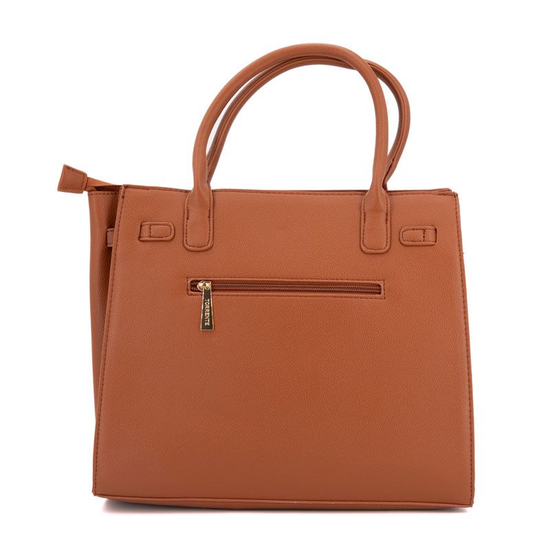 Двойная сумка верблюжьего цвета, большая модель 32x30x12 см, женская TORRENTE