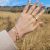 [Blossom Steel] Surgical Steel Cross Women's Gold Chain Bracelet (S7973952)