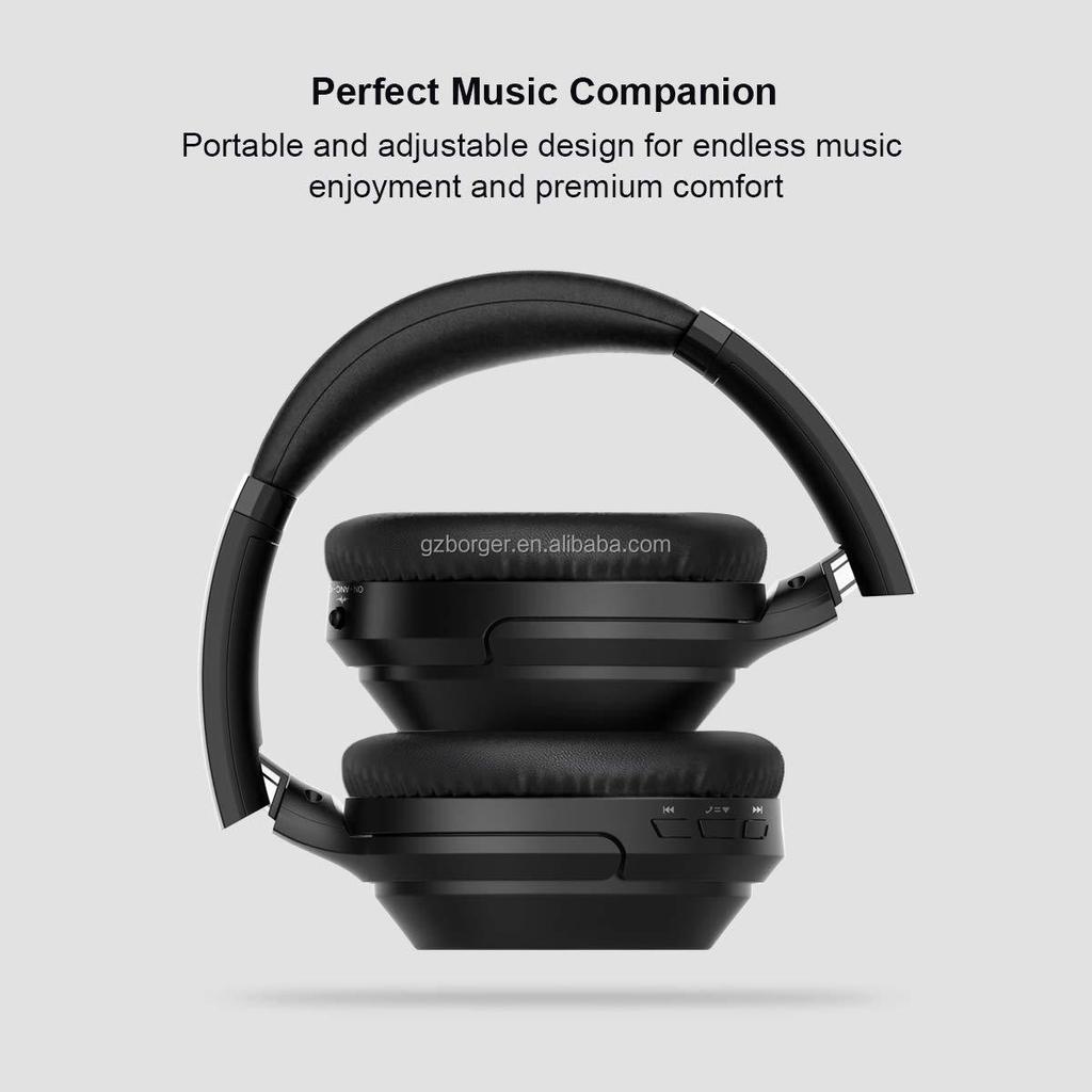 TWS Gaming/Gaming TWS Super Bass Bluetooth 5.0 ANC Noise Cancellation Headphones Over Ear Wireless Over Ear Headset HIFI Deep Bass