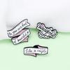 European Ribbon Series Alloy Brooch: Wonderful Life Badge