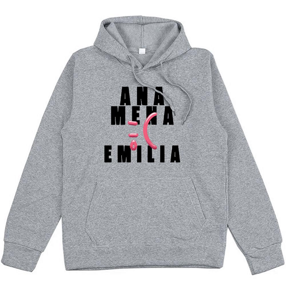 Ana Mena Emilia CARITA TRISTE Hoodies Streetwear Winter Men/Women Streetwear Graphic Clothes Hooded Fleece Unisex