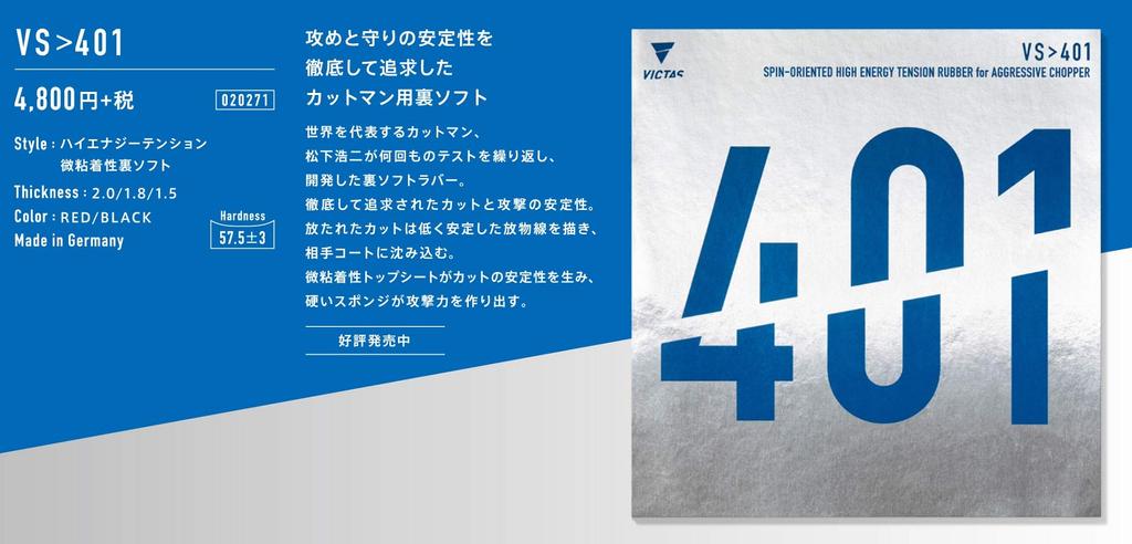 Victas Накладка для настольного тенниса мягкая задняя часть с высокой энергией натяжения слабое сцепление всестороннее красное 020271 VS>401 1.5