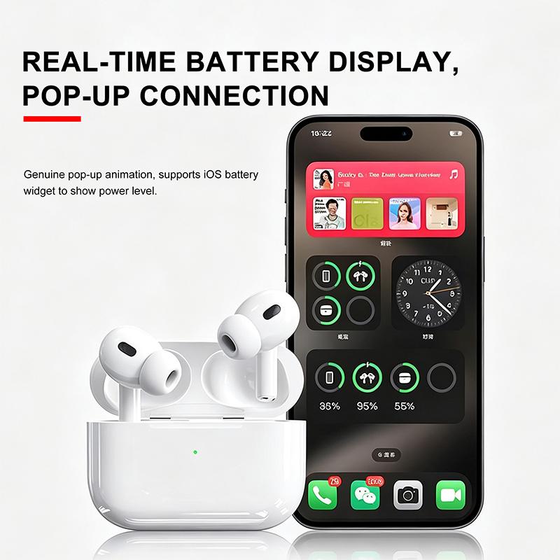 AirPods Pro 2-го поколения True Wireless Bluetooth-наушники Внутриканальные С шумоподавлением Стерео Наушники С кабелем для зарядки Type-C Для iOS Android