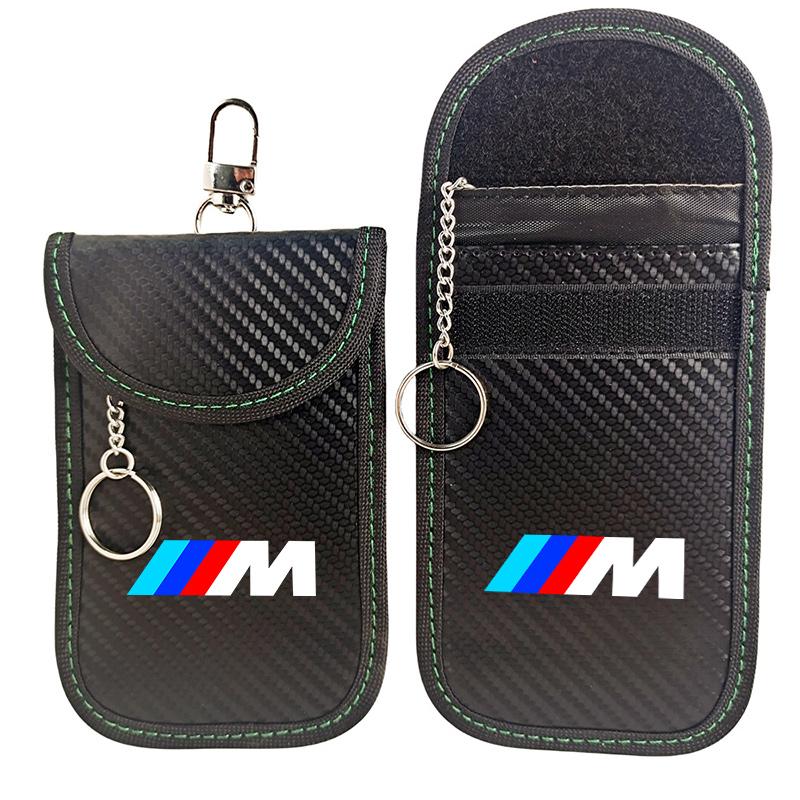 BBIS5 Car Key Case Signal Blocker Bag RFID Shielding Pocket Key Protector Anti-Theft Pouch For BMW E46 E90 E60 F30 F10 E39 E36 E87 E90