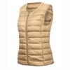 Women's Ultra Light Down Vest Lightweight Waistcoat Female Windproof Warm White Duck Down Sleeveless Down Jacket Coat