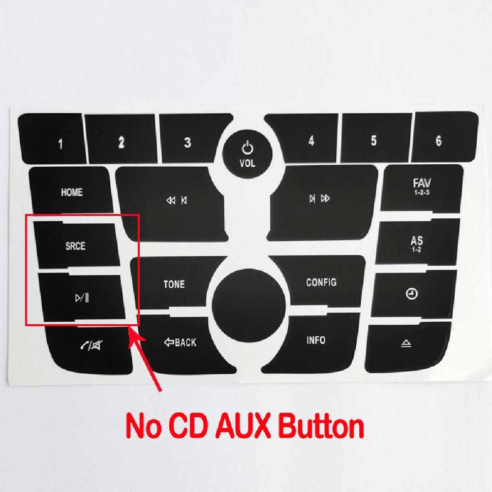 1 комплект Наклейка-декаль для ремонта кнопок CD-радио и аудио, черная, для Buick Verano 2012-2015