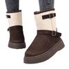 Fashion New winter 2025 European and American large-sized warm, fashionable, color-blocked and simple snow boots