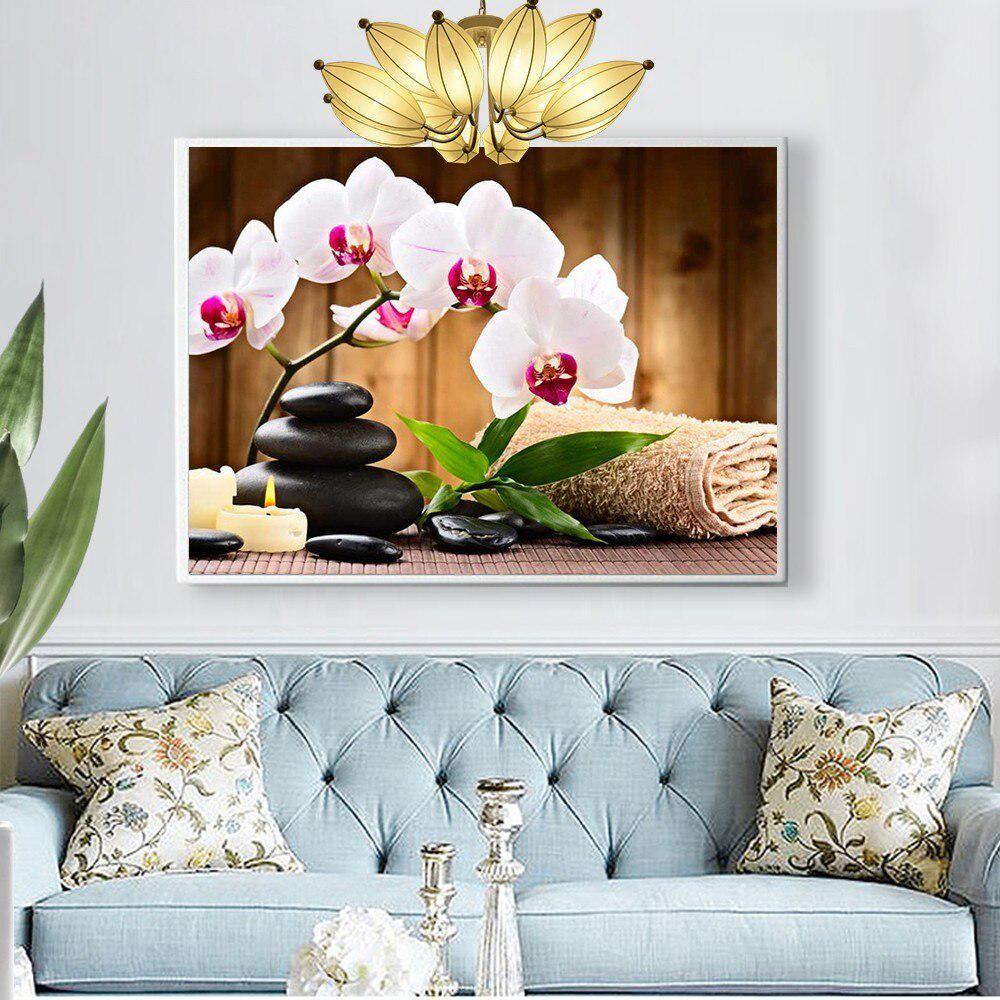 Полная круглая алмазная вышивка, полный дисплей, цветок, вышивка крестиком, горный хрусталь