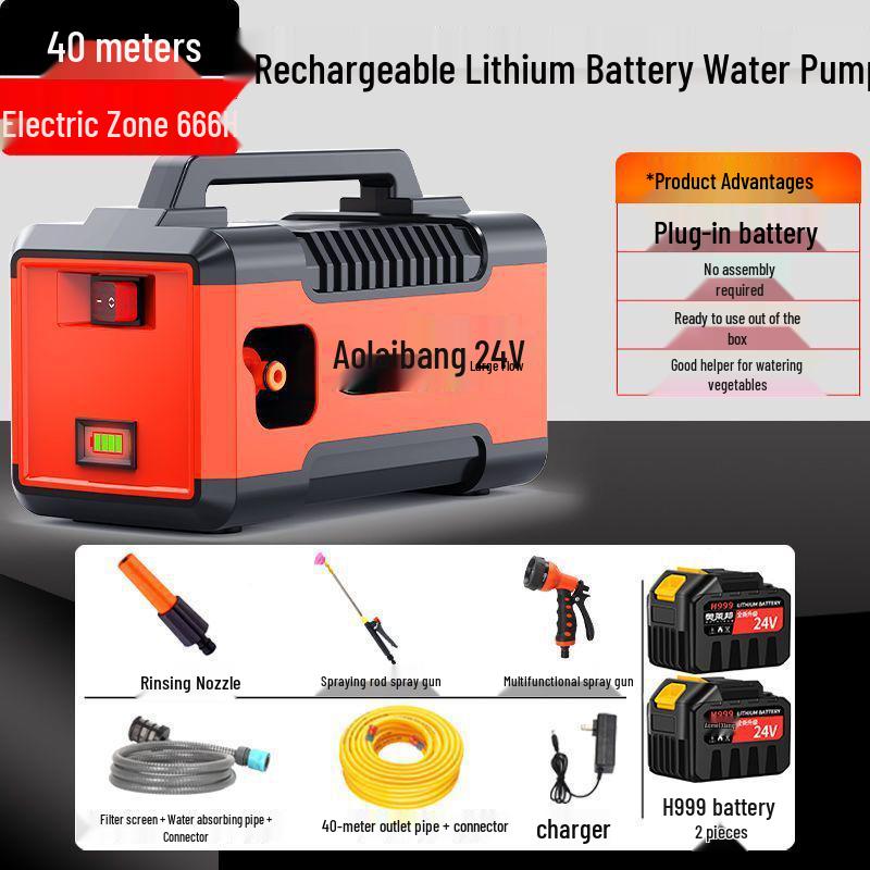 Rechargeable Household Water Pump for Outdoor and Agricultural Use