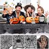 Holy Day Combination Five-piece Halloween Tablecloth Table Flag Combination Set Foreign Trade Style Black Lace Mesh