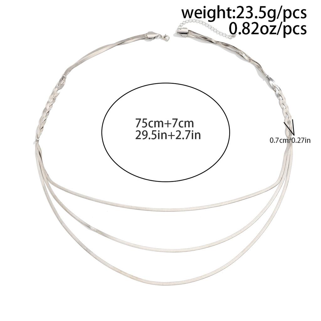 Набор цепочек с кисточками в виде змеиной кости в стиле панк, простые многослойные длинные ожерелья, модные металлические вечерние универсальные, подходят для женщин
