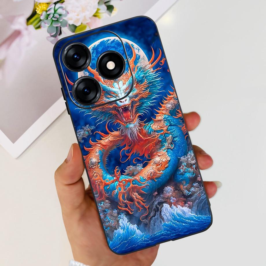 Чехол для телефона Tecno Spark 10 10c 10 Pro Spark10 KI5k KI5m KI5q KI7 Задняя крышка Мягкий прозрачный ТПУ Тонкий Funda Дракон Астронавт