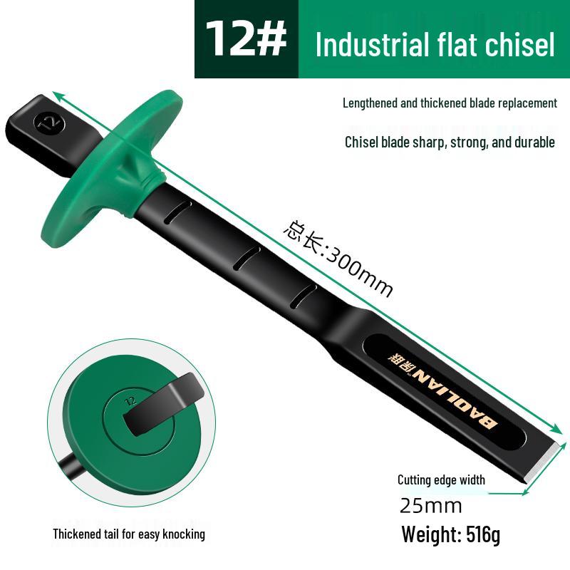 Tungsten Carbide Concrete and Stone Splitter Chisel with Chrome Vanadium Steel Alloy Head