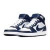 Nike Детские кроссовки Court Borough Mid 2 GS White Signal Blue Blue-Void CD7782-107