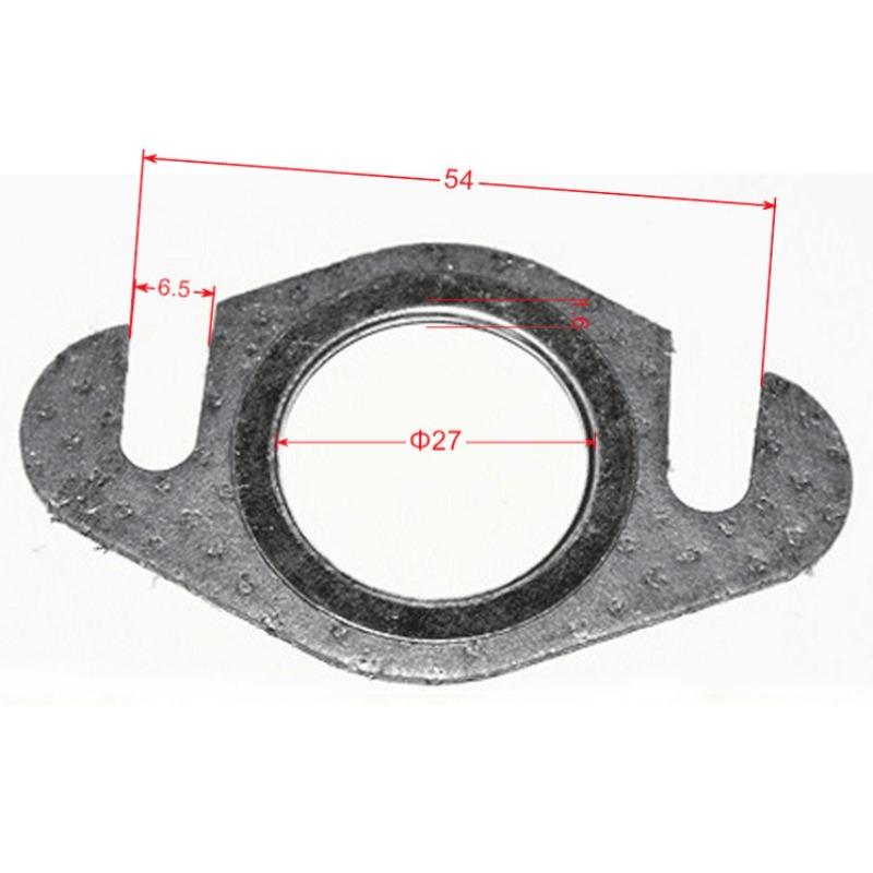 For Suitable 2T 50cc 2T Roller Exhaust Pipe Gasket New Screw Double Punch 50 Muffler Gasket Kit